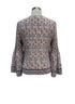 Max Studio · Bell Sleeve Pleated Top · Large · Cream, Blue, Red Floral