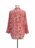 Jones New York · Roll Tab Shirt · Large · Rose Floral