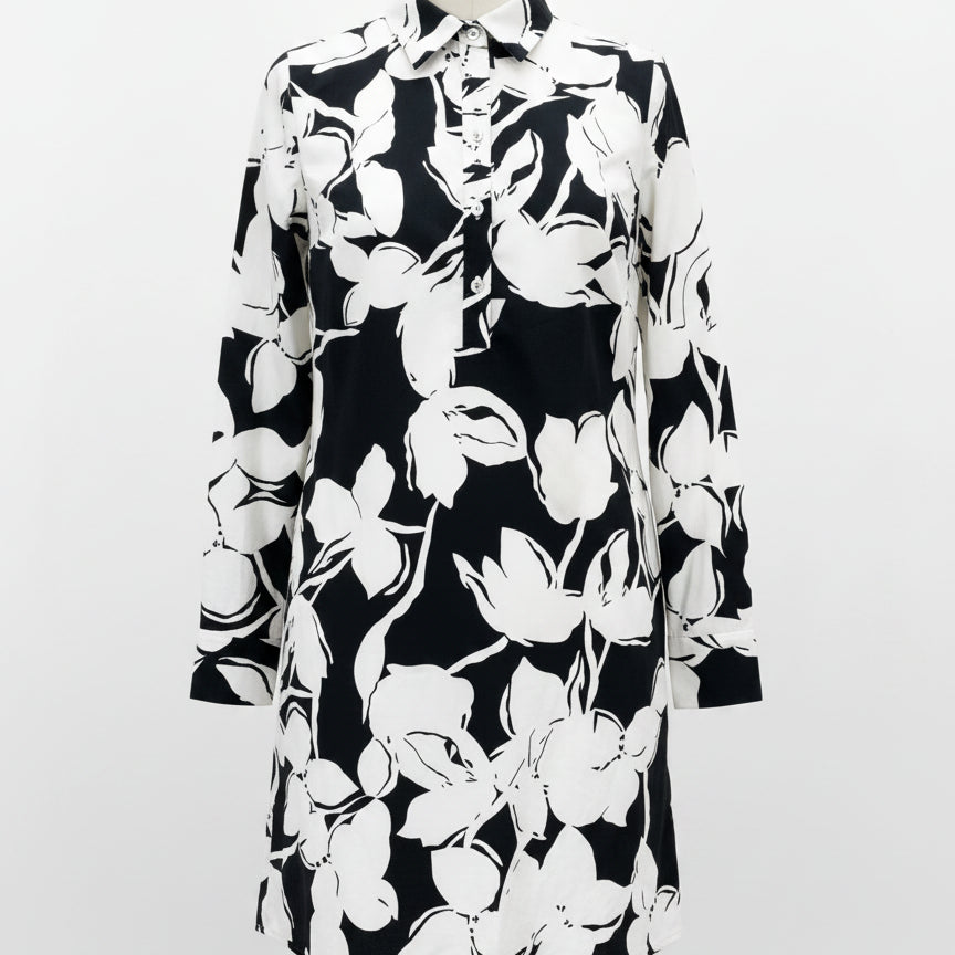 Diane von Furstenberg · Floral Print · 8 · Black and White