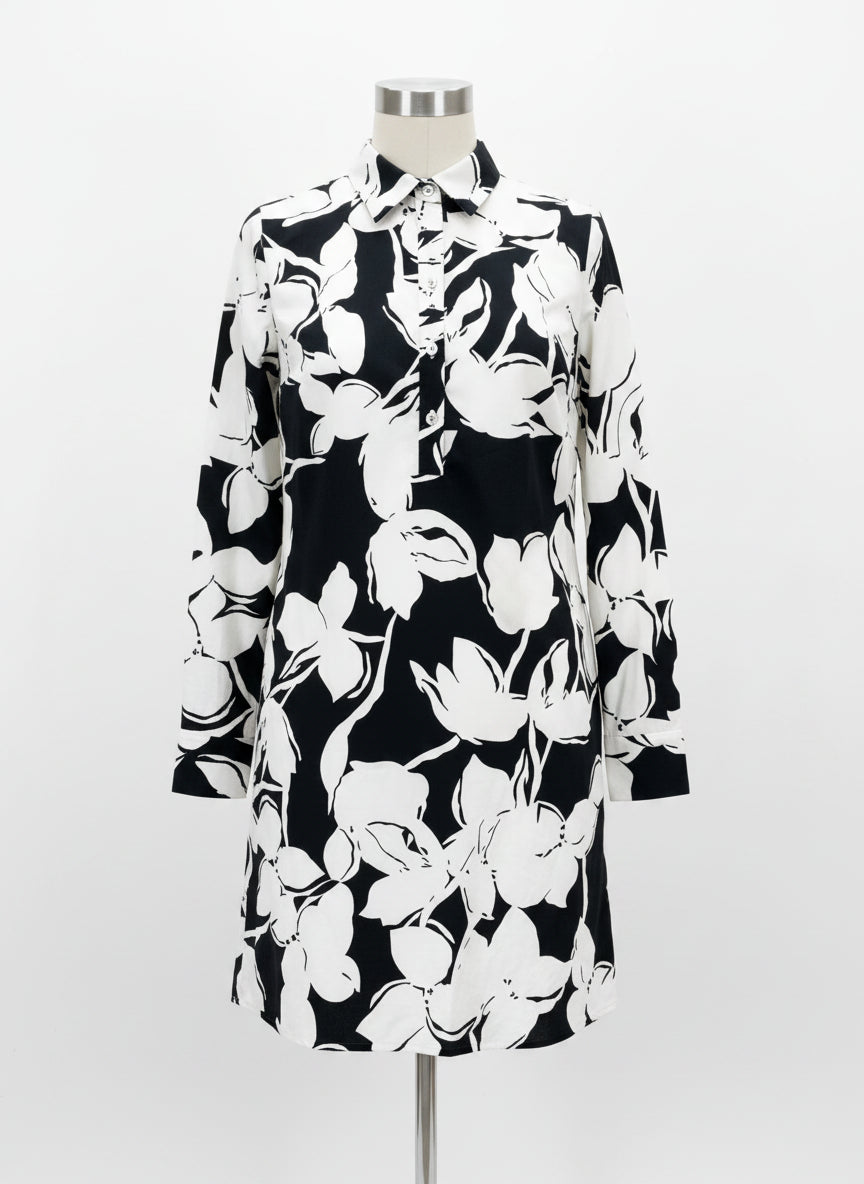 Diane von Furstenberg · Floral Print · 8 · Black and White