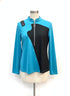 JamieSadock · Long sleeve quarter-zip golf top · Large · Turquoise and Black