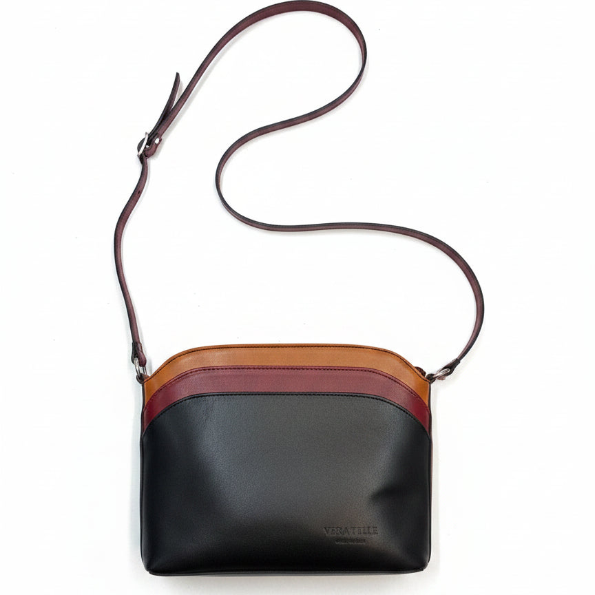 Vera Pelle · Crossbody · BlackRed Leather
