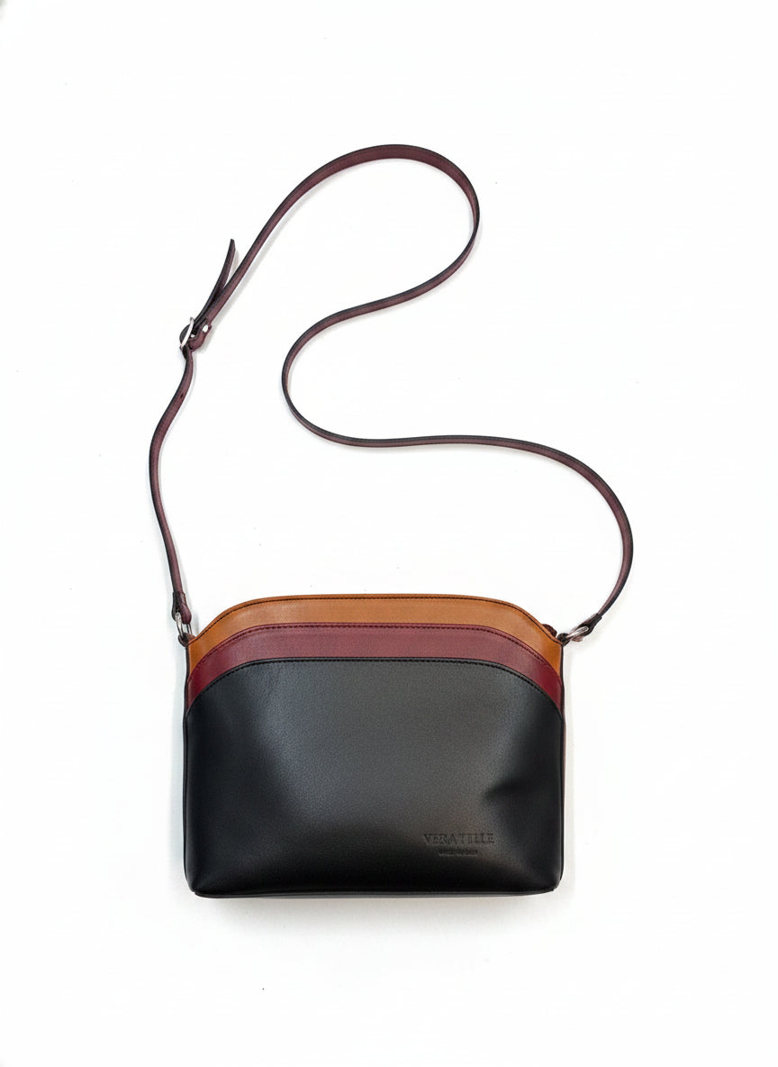 Vera Pelle · Crossbody · BlackRed Leather