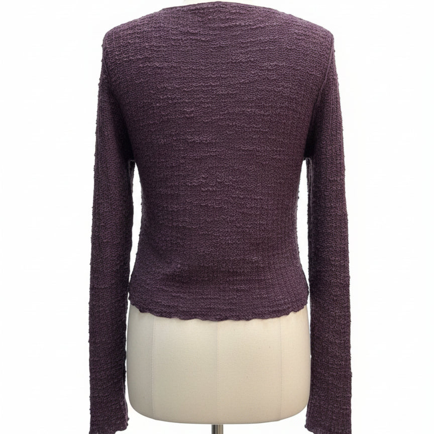 Cut Loose · Button Up Cardigan · Large · Aubergine