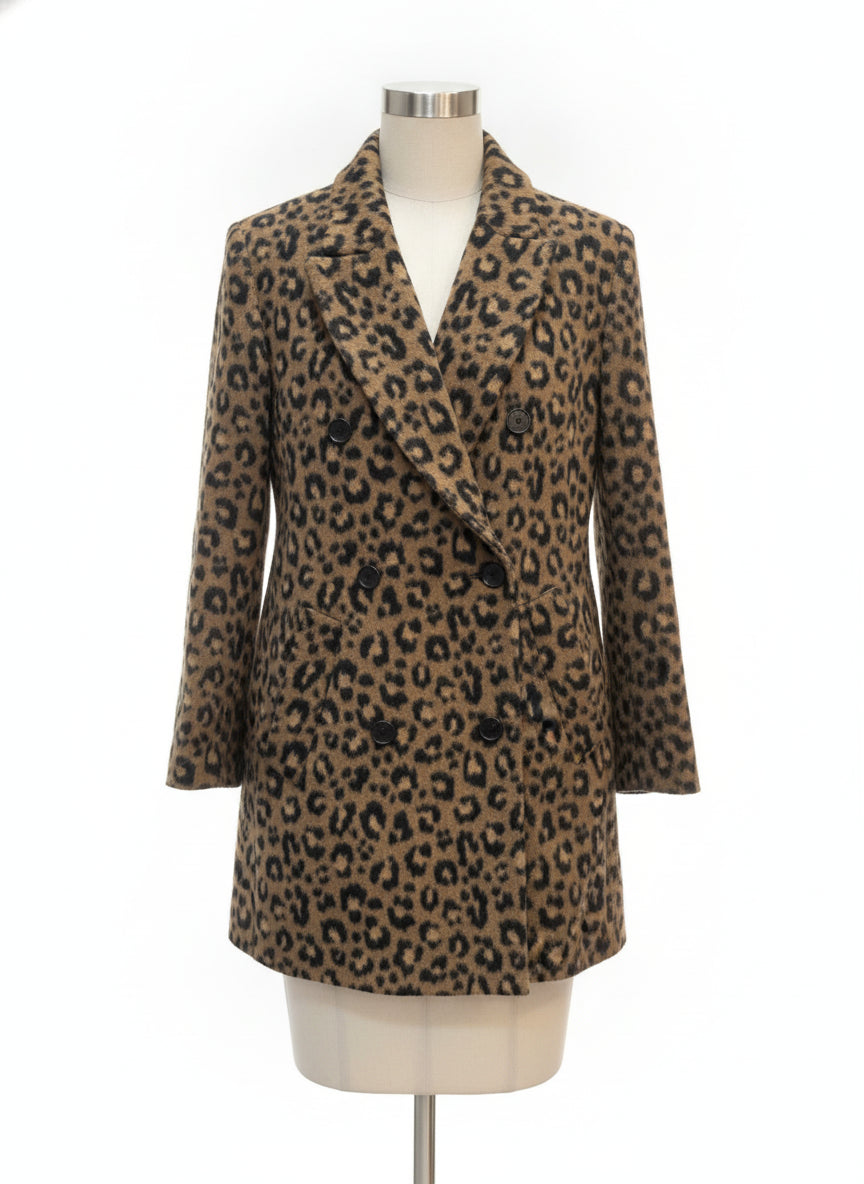 Zara · Double Breasted · XSmall · Cheetah