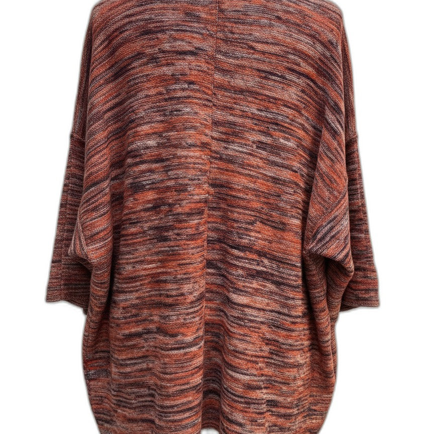 J Jill · Pullover V-Neck Elbow Length · Large · Rust Black