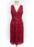 WHBM · sleeveless lace · 10Petite · RedTan