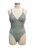 Shade&Shore · High Leg Cheeky · Large · GreenWhite