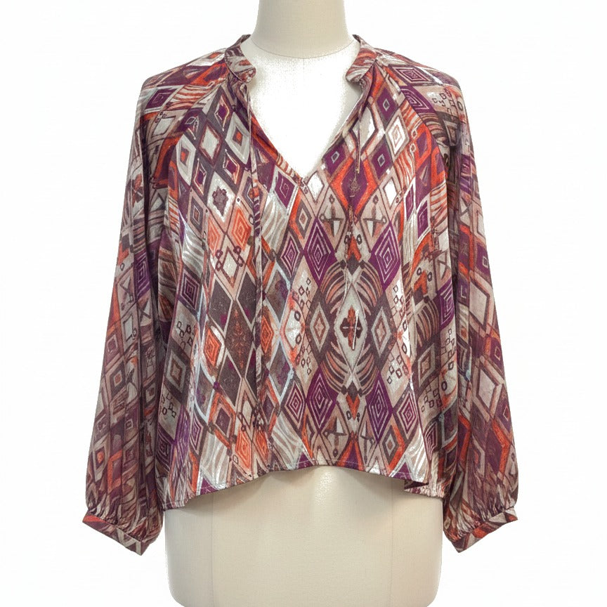 Anthropologie · Blue Tassel · Small · BrownAqua