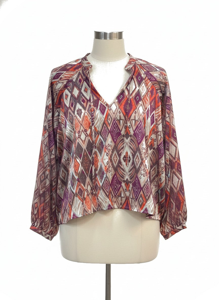 Anthropologie · Blue Tassel · Small · BrownAqua