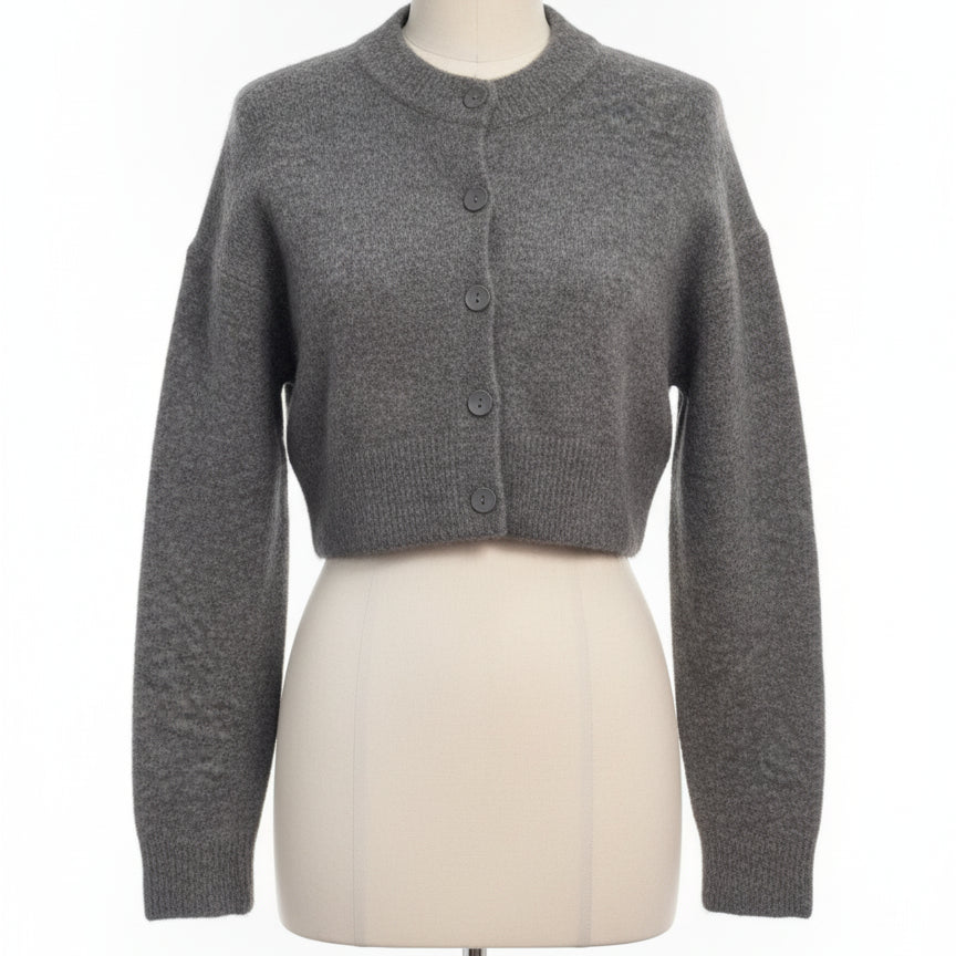 Zara · Button Up Cardigan · Small · Gray