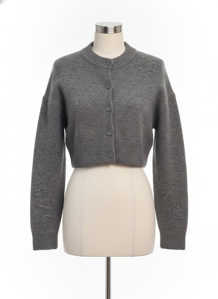 Zara · Button Up Cardigan · Small · Gray
