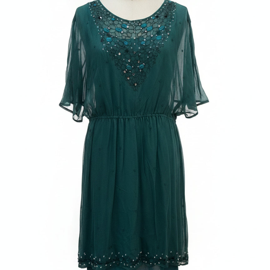 Anthropologie · Blue Tassel · Medium · Emerald
