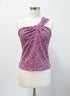 Anthropologie · Blue Tassel Single Shoulder Cropped Top · Small · PurpPink