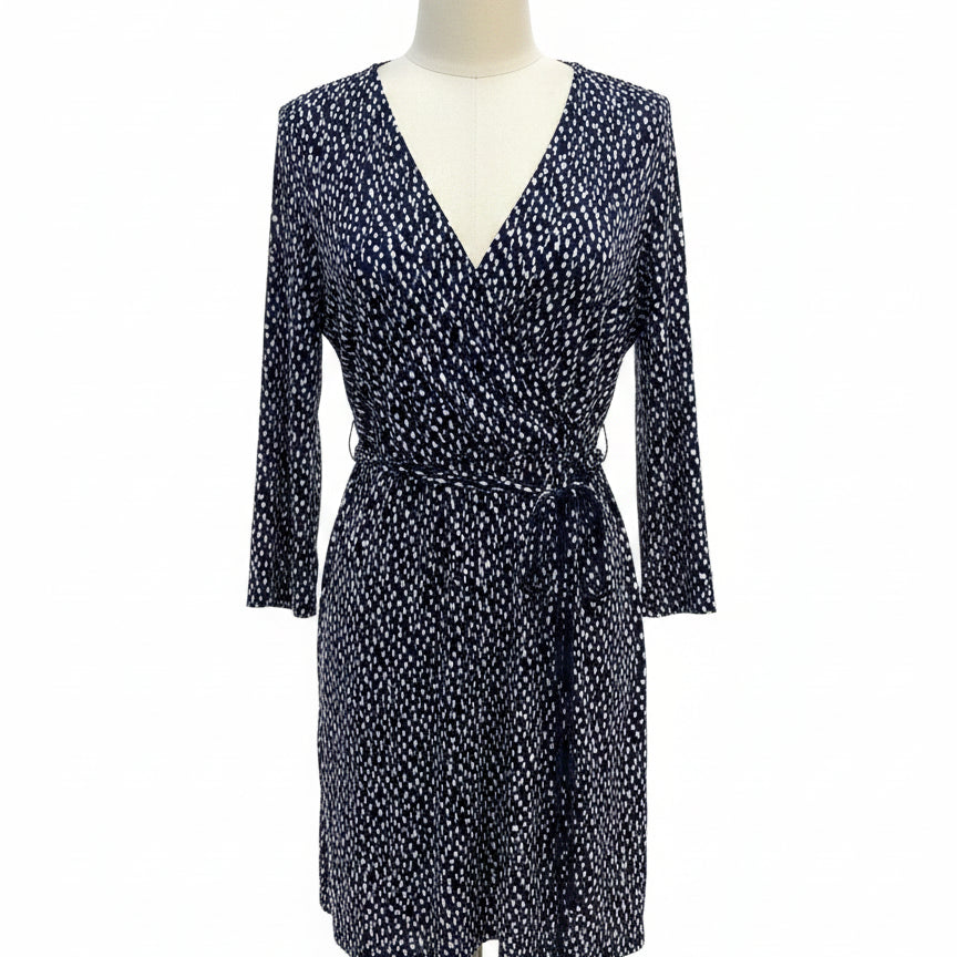 Bass · Longsleeve Dress · 1X · NavyWhite