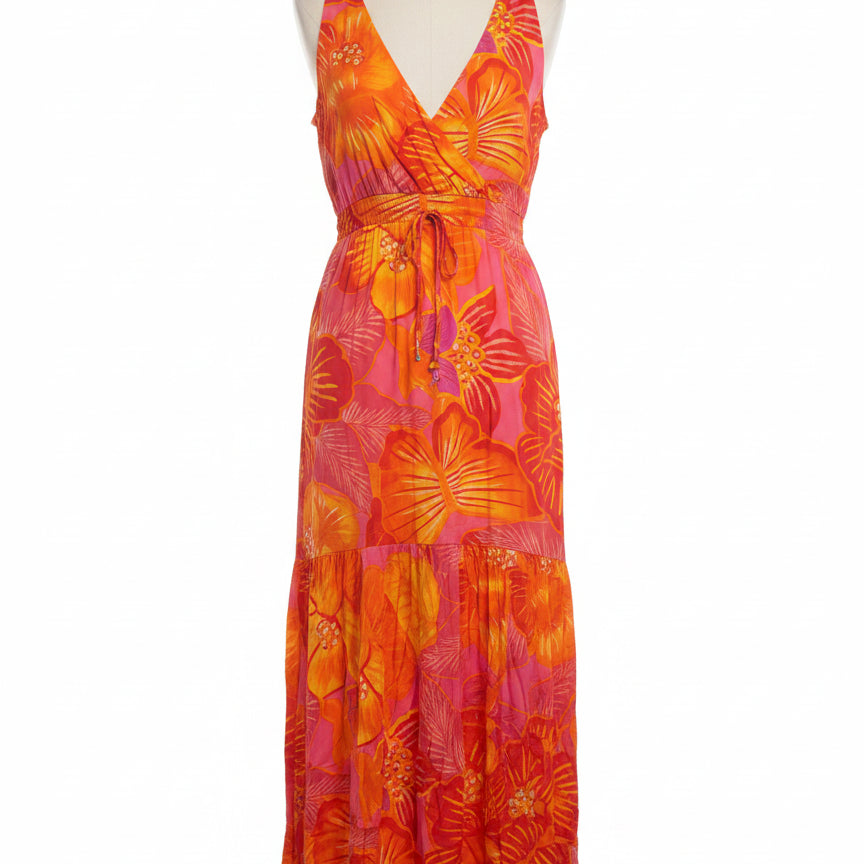 Rachel Zoe · Maxi Dress · Medium · Pink Orange Floral