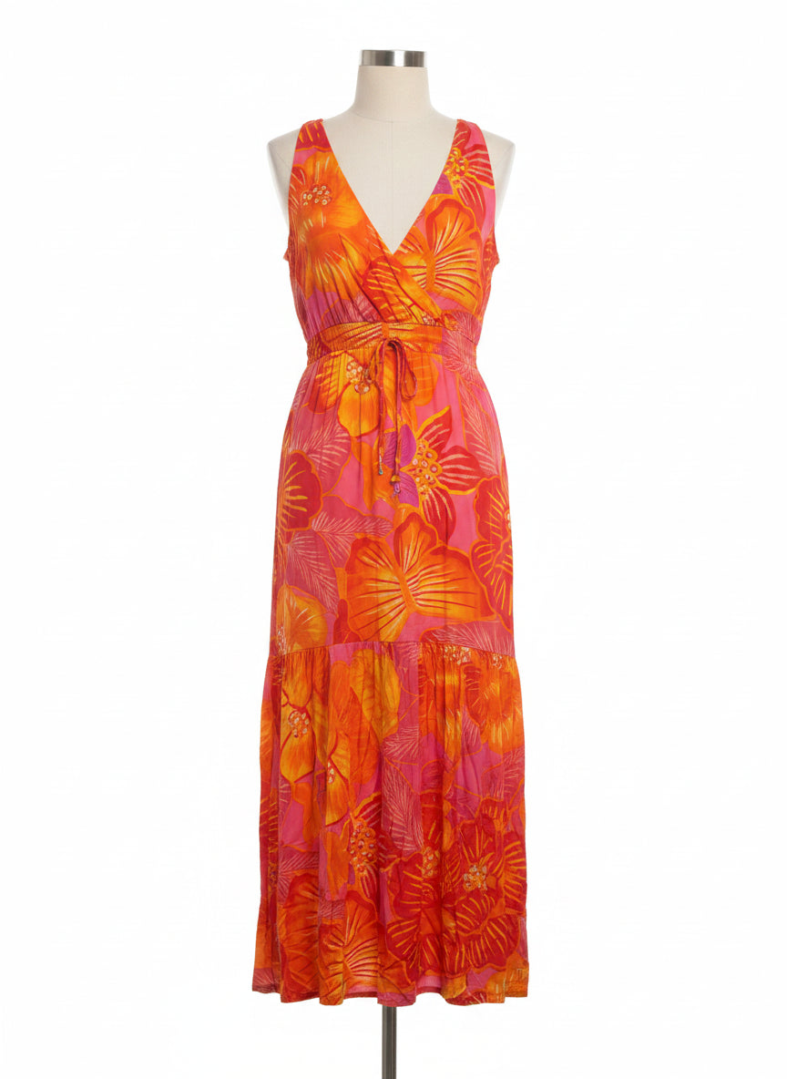 Rachel Zoe · Maxi Dress · Medium · Pink Orange Floral