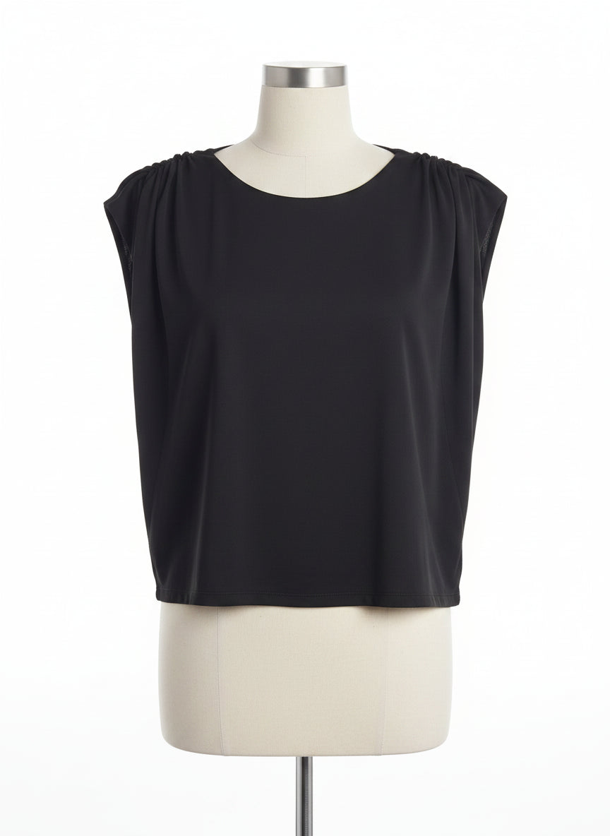 INC · Cap Sleeve Top · Medium · Black