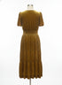 Anthropologie · Velvet Smocked Waist Tiered Maxi Dress · Large P · Dijon