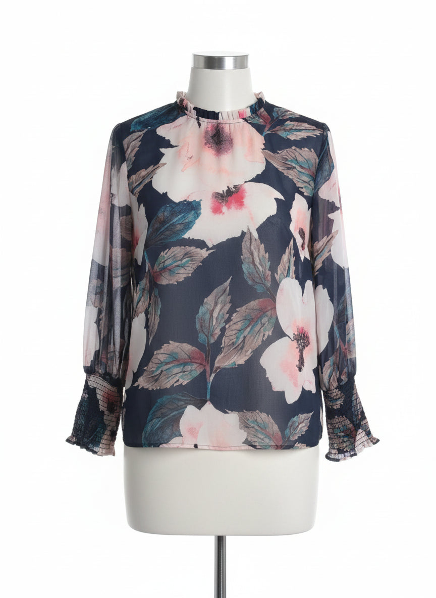 Blouse Creation · Tops · 12 · NavyPink Floral