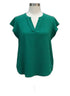 Adrianna Papell · Flutter Sleeve Top · XLarge · Green