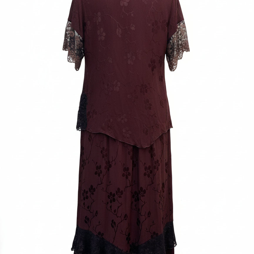 Spencer Alexis · 2 PC Skirt Set · 12 · Plum