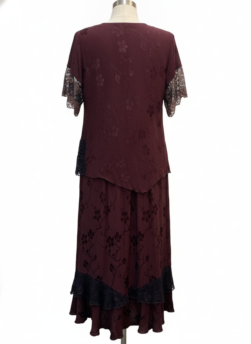 Spencer Alexis · 2 PC Skirt Set · 12 · Plum