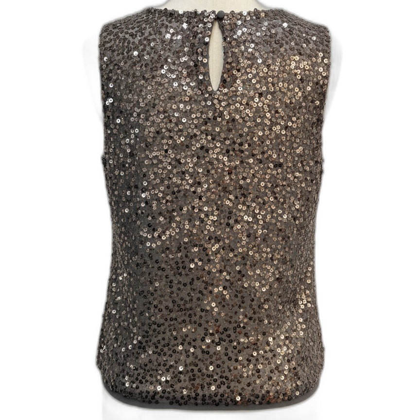 Coldwater Creek · Sleeveless Top with Sequin Detail · XLarge · Gray