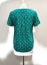Croft&Barrow · Smocked Detail Teal Floral Print · Small · Teal Floral Print