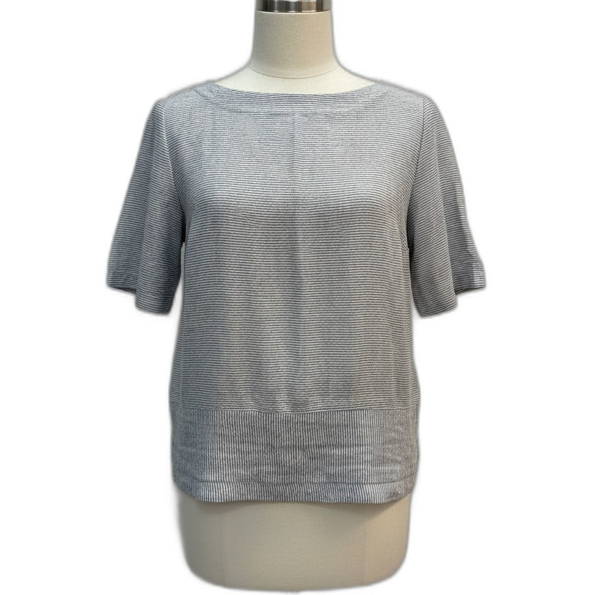 Tahari · Linen Top · Small · WhiteBlk
