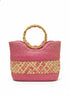 TCR · Woven Tote with Bamboo Handles · Tote · Pink