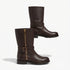 Jimmy Choo · Durum Leather Biker Boots · 9 · BrownGold