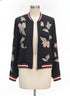 Anthropologie Elevenses · Floral Embroidered Bomber Jacket · Medium · Black