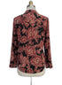 Maurices · LongSleeve Top Gold Detail · XLarge · Black Burgundy Paisley