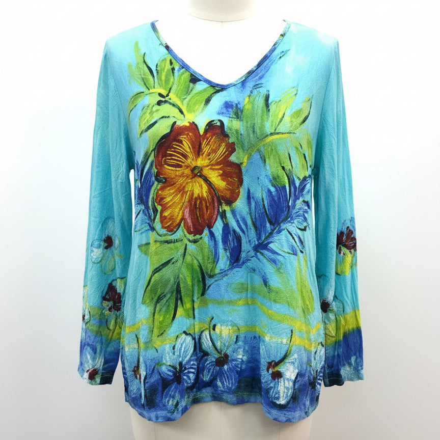JamsWorld · Retro Biscus · Small · Aqua Floral
