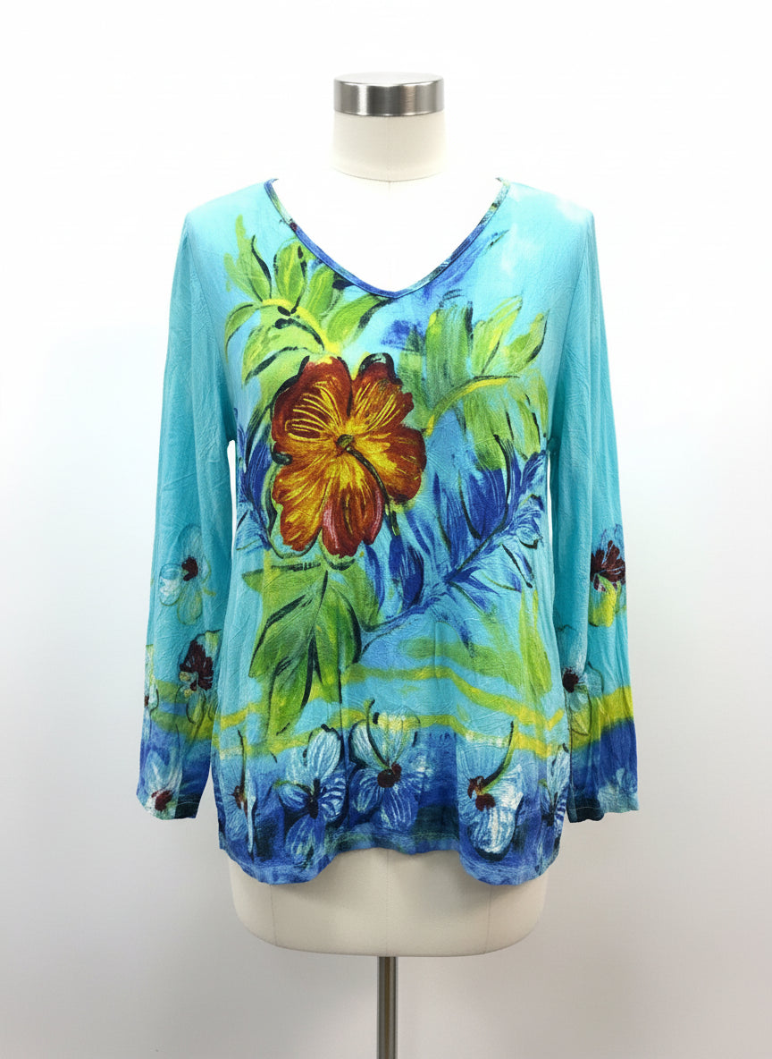 JamsWorld · Retro Biscus · Small · Aqua Floral