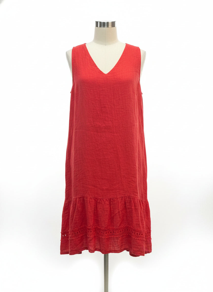 RoseMarine · Sleeveless Dress · Small · Red