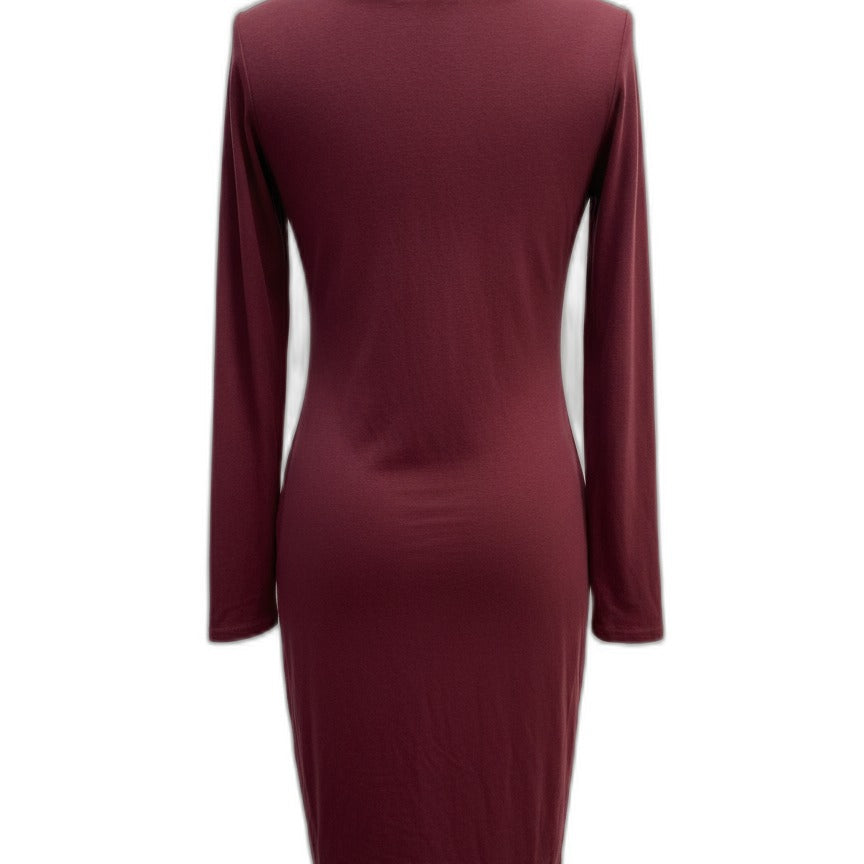 Leith · Lonsleeve Dress · Medium · Merlot
