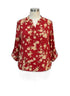 The Clothes Rack · Bell Sleeve Top · 2X/3X · Red Floral Print