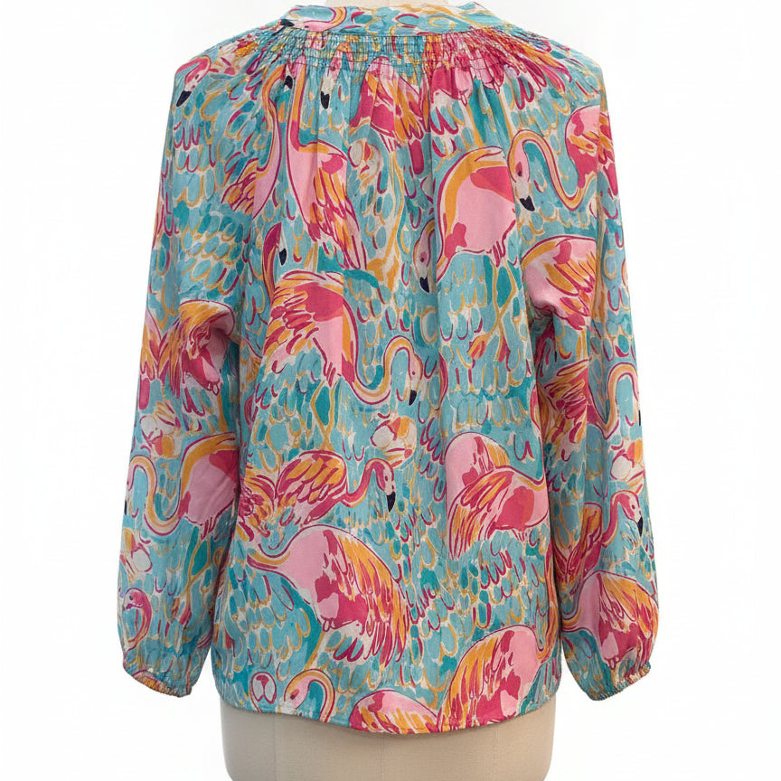 Lilly Pulitzer · Flamingos!! · XLarge · AquaPeach