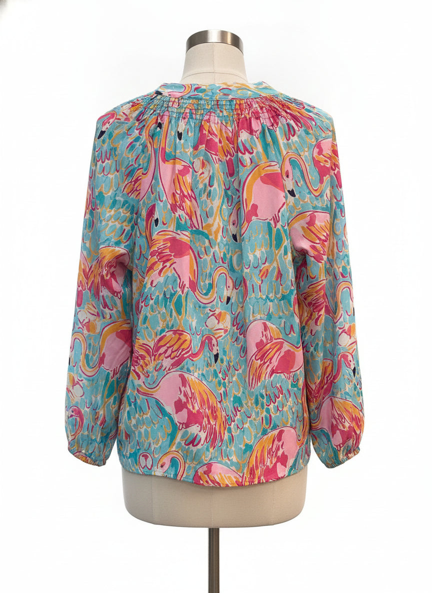 Lilly Pulitzer · Flamingos!! · XLarge · AquaPeach