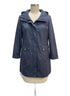 Cole Haan · Hooded Rain Coat with Gold Hardware · Large · Navy
