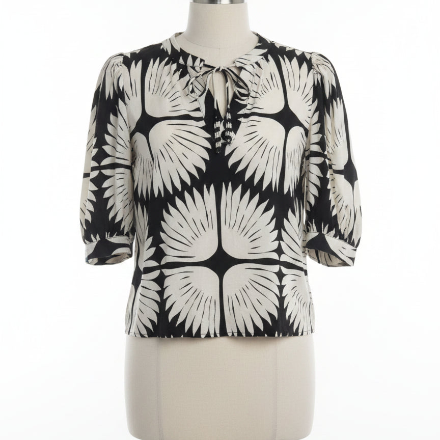 Rachel Zoe · Blouse · Medium · BlackCream