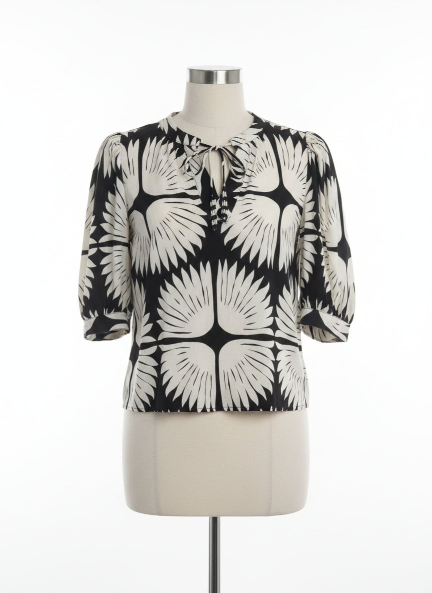 Rachel Zoe · Blouse · Medium · BlackCream