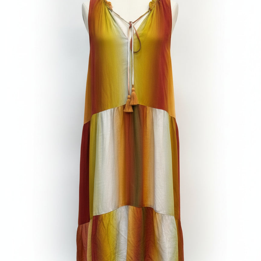 Sundance · Tiered dress · Large · Sunset