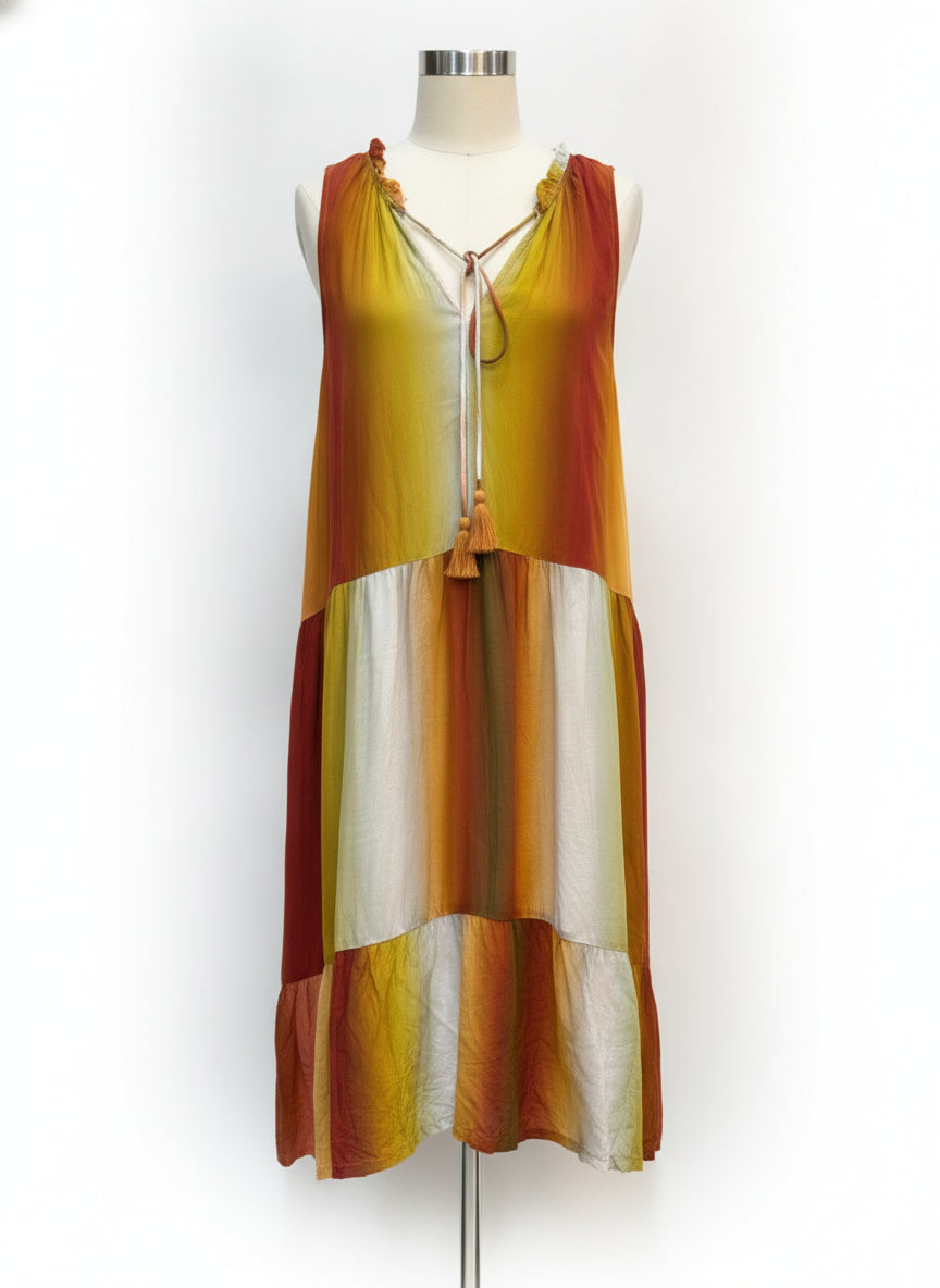 Sundance · Tiered dress · Large · Sunset