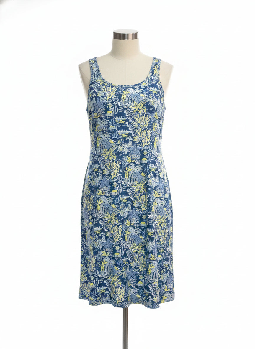 Columbia · Seascape Print Omni-Freeze Cooling Active Dress · Medium · Blue Yellow
