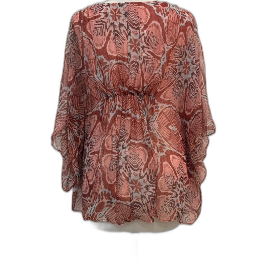 Sundance · Kimono Sleeve Top · Large · Rouge Multi
