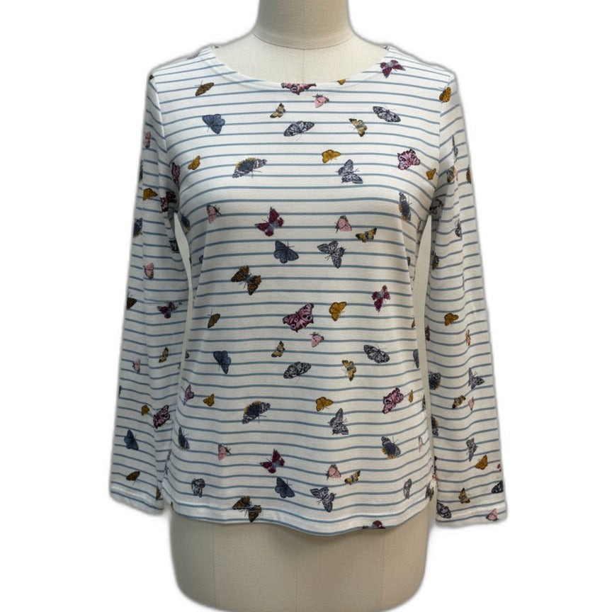 Joules · WhiteMulti Striped Butterfly · Large · White Multi Striped Butterfly