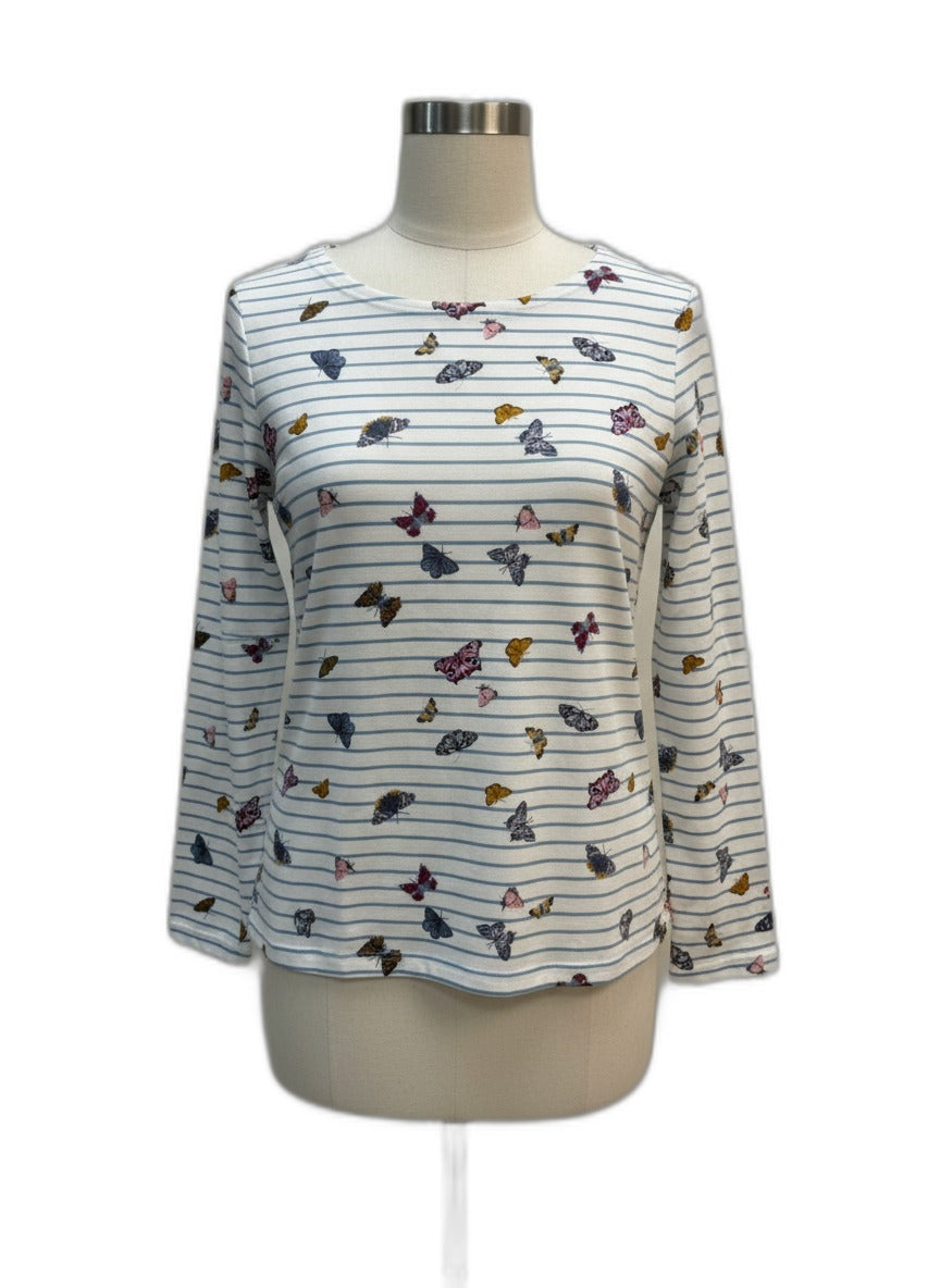 Joules · WhiteMulti Striped Butterfly · Large · White Multi Striped Butterfly